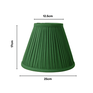 AARTIN Iris Ceramic Table Lamp With Green Silk Lampshade