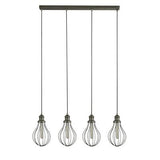 Searchlight Balloon Cage 4Lt Pendant| Pewter - Comet Lighting