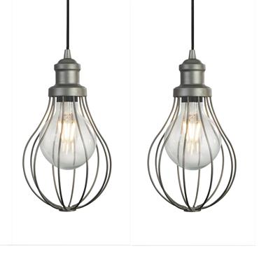 Searchlight Balloon Cage 4Lt Pendant| Pewter - Comet Lighting