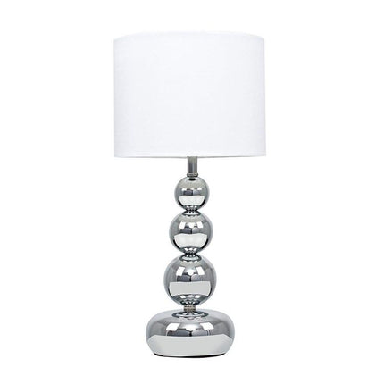 Marissa Chrome Table Lamp White Shade