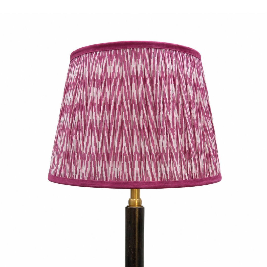 AARTIN 35 CM Pink Chevrons Cotton Lampshade - Straight Empire ( Shade Only )