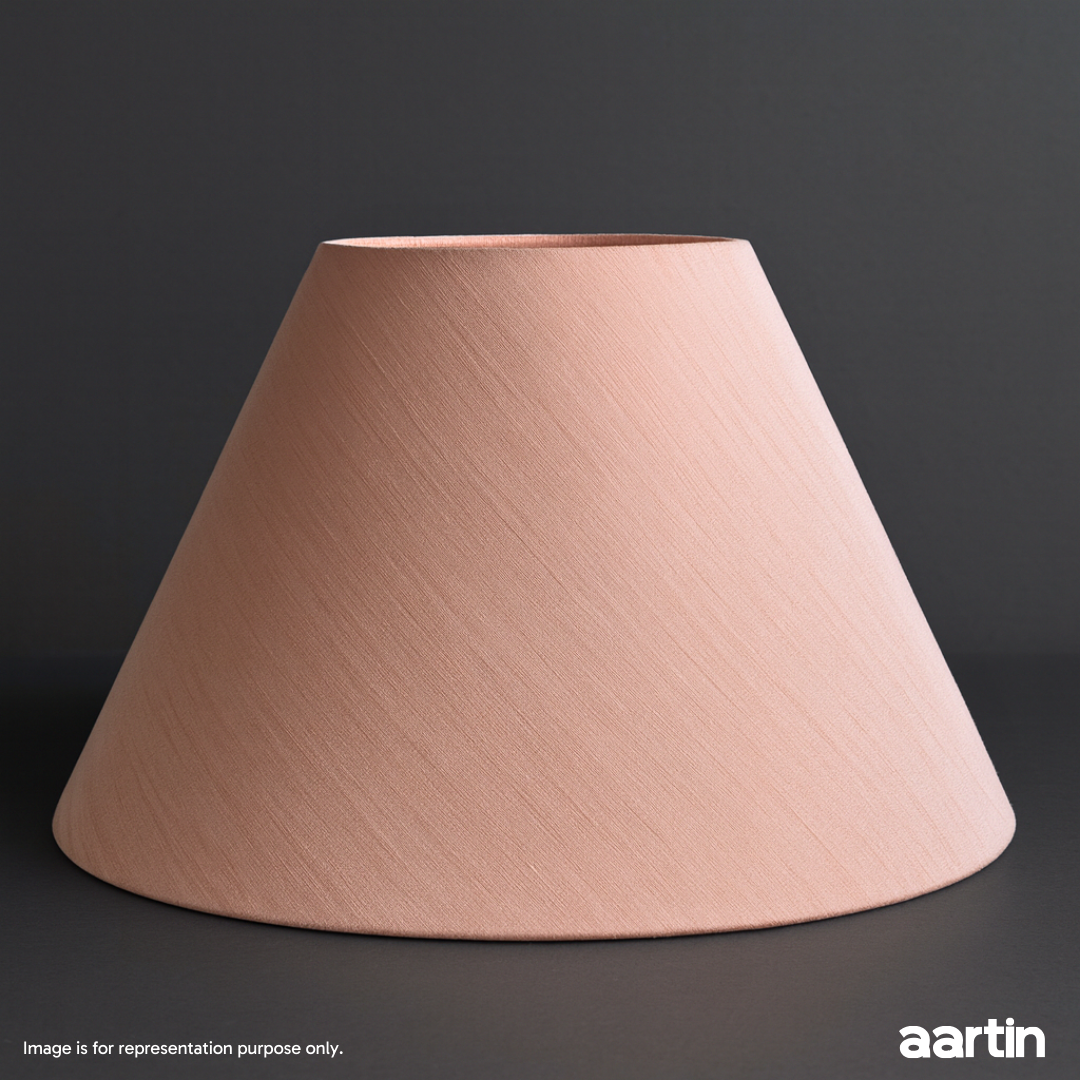 AARTIN EMPIRE ROLLED LAMPSHADE IN LIGHT PINK SILK