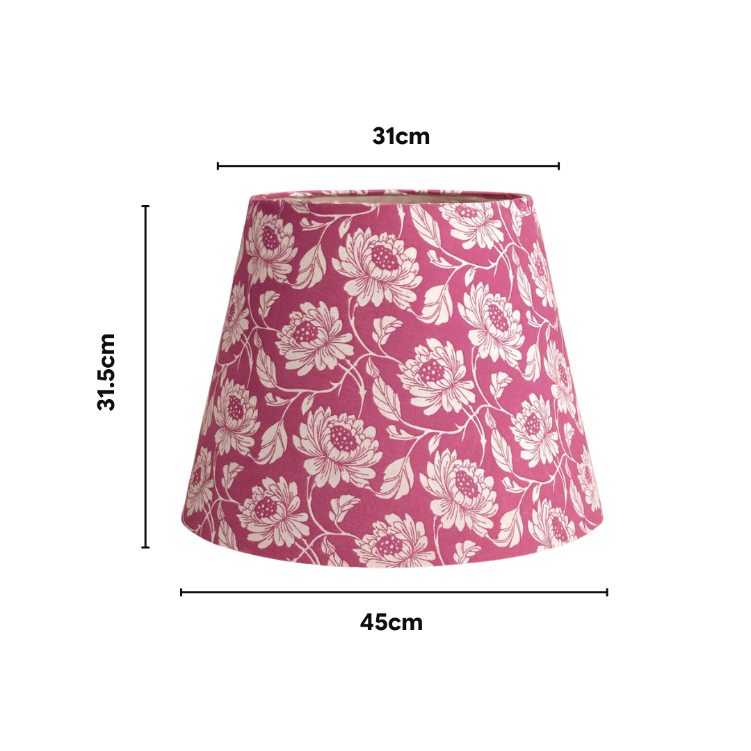 AARTIN Ripple Wood Floor Lamp With Peony Petals Lampshade