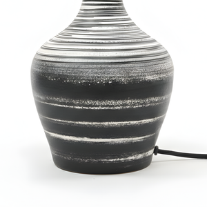 AARTIN Eden Ceramic Table Lamp - Black & White ( Base Only )