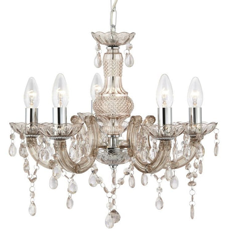 Searchlight Marie Therese Mink 5 Light Chandelier