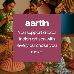 AARTIN 45 CM PEONY PETALS STRAIGHT EMPIRE ROLLED LAMPSHADE IN COTTON