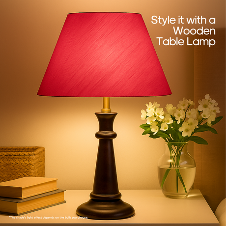 AARTIN EMPIRE ROLLED LAMPSHADE IN FUCHSIA SILK