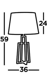 York Table Lamp - Chrome Base & Black Tapered Shade - Comet Lighting