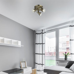 Searchlight Focus 3Lt Industrial Ceiling Spotlight - Antique Brass