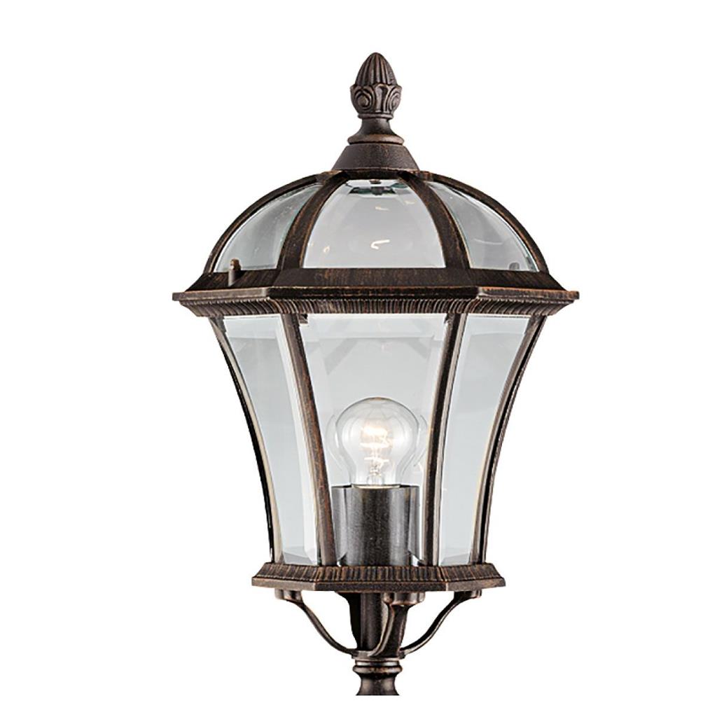 Searchlight Capri Rustic Brown Outdoor Post Lamp - Comet Lighting