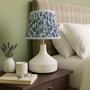 AARTIN Franklin Ceramic Table Lamp With Stormy Blooms Lampshade