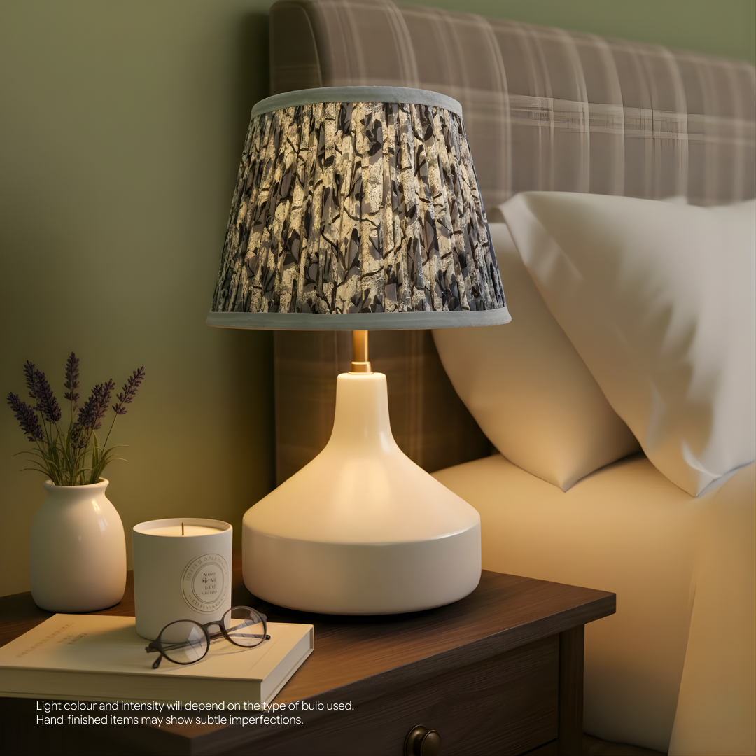 AARTIN Franklin Ceramic Table Lamp With Stormy Blooms Lampshade