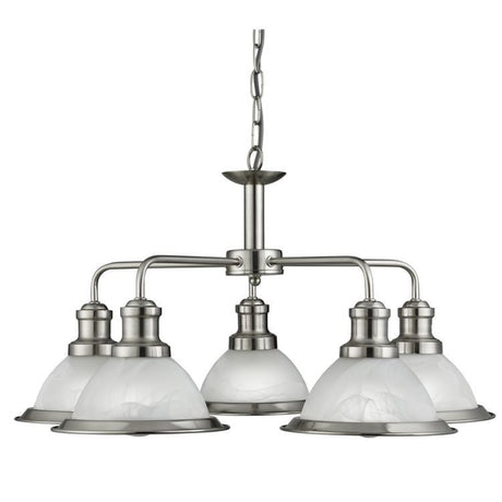 Searchlight Bistro Light Ceiling Fitting Silver