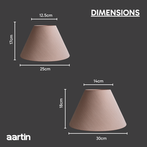 AARTIN EMPIRE ROLLED LAMPSHADE IN LIGHT PINK SILK