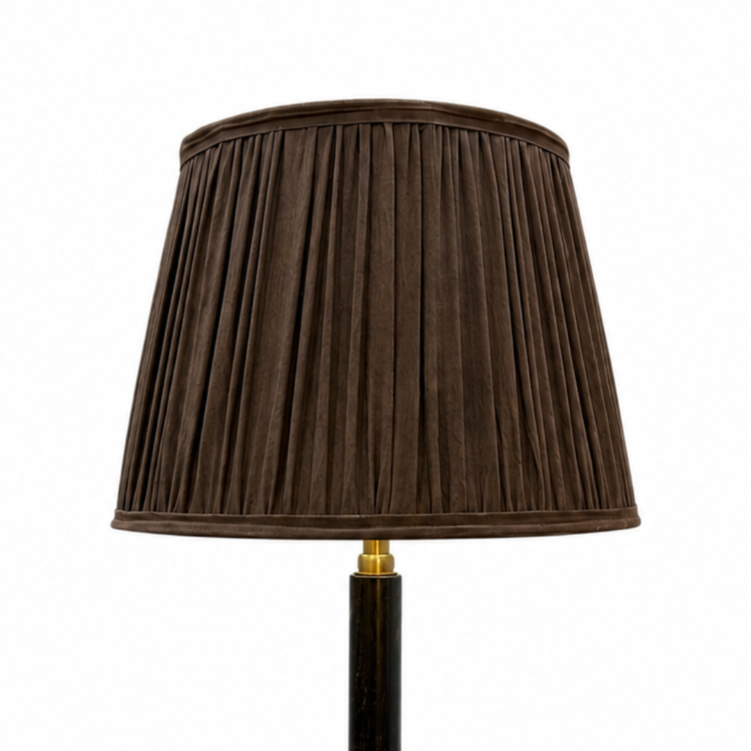 AARTIN Taupe Silk Lampshade - Straight Empire ( Shade Only )
