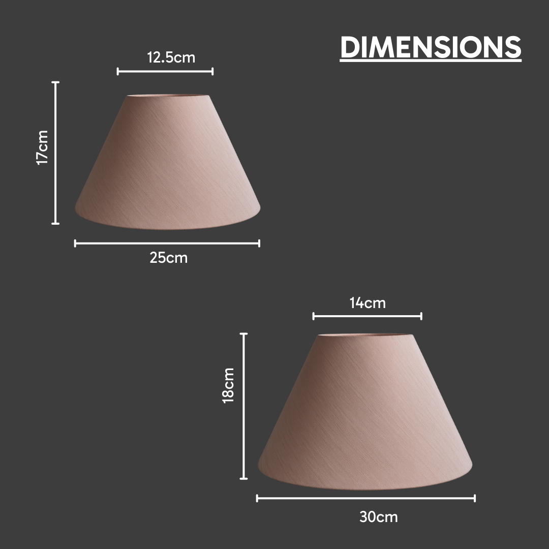 AARTIN EMPIRE ROLLED LAMPSHADE IN LIGHT PINK SILK