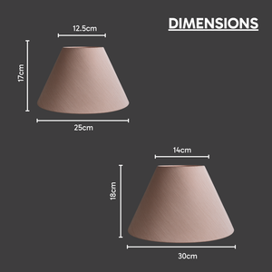 AARTIN EMPIRE ROLLED LAMPSHADE IN LIGHT PINK SILK