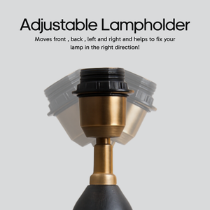 AARTIN RIPPLE TABLE LAMP IN WOOD WITH EBONY FINISH (BASE ONLY)