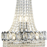 Louis Phillipe  6Lt Chandelier - Chrome Metal & Crystal - Comet Lighting