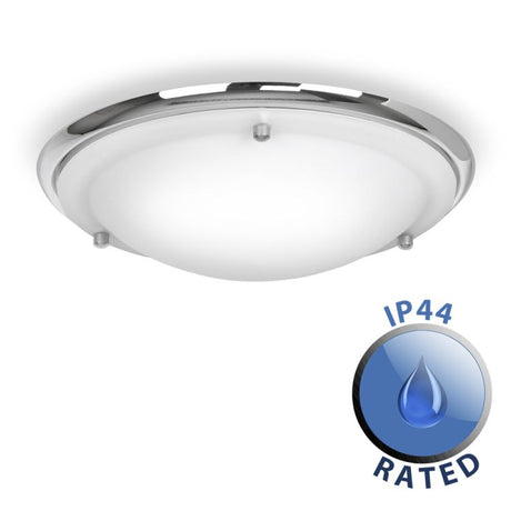 IP44 Flush Ceiling Light Chrome