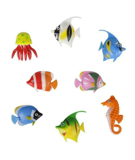Pack Of 6 X Fish 1 X Jelly Fish 1 X Seahorse