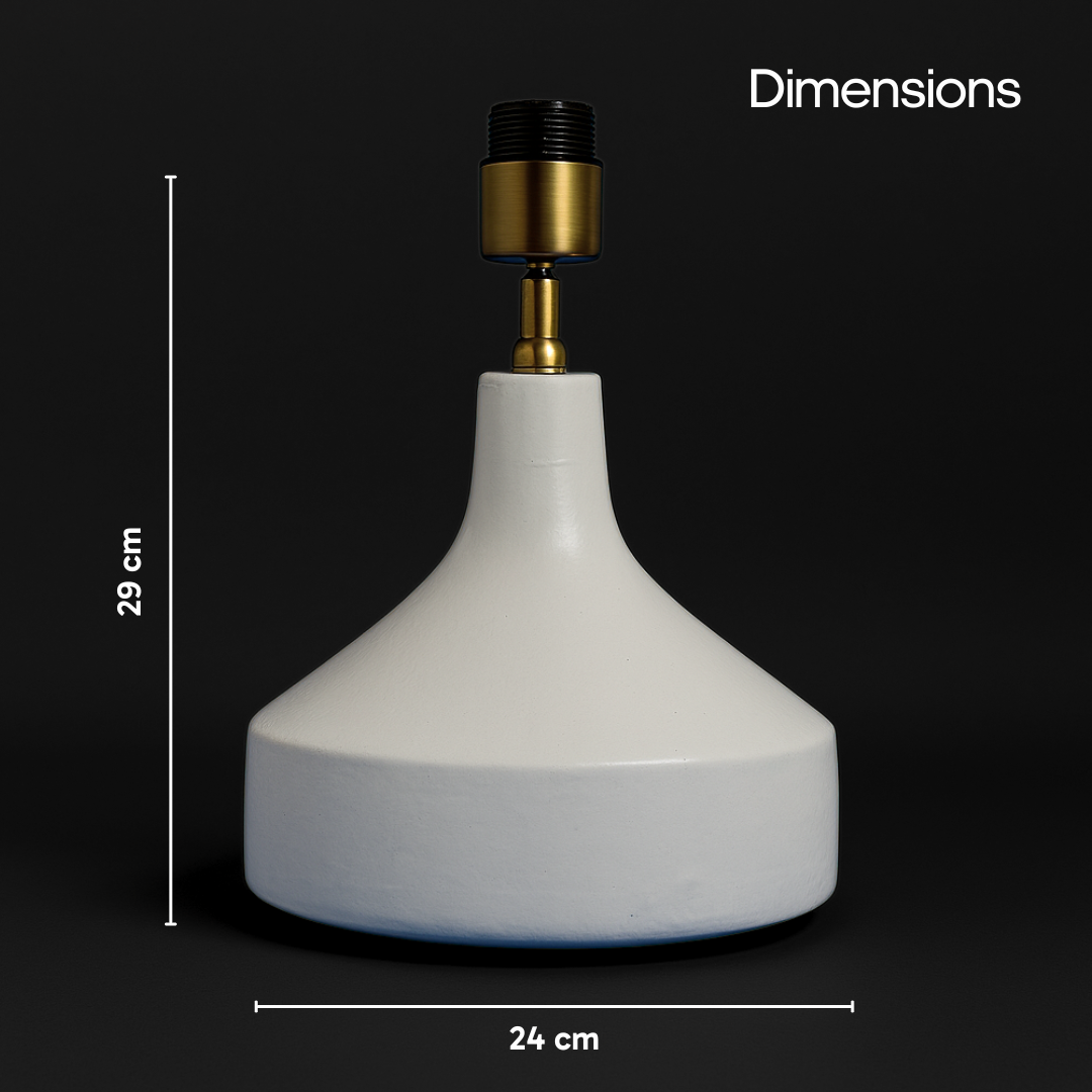 AARTIN FRANKLIN TABLE LAMP IN WHITE UNGLAZED CERAMIC (BASE ONLY)