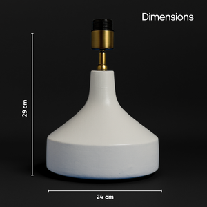 AARTIN FRANKLIN TABLE LAMP IN WHITE UNGLAZED CERAMIC (BASE ONLY)