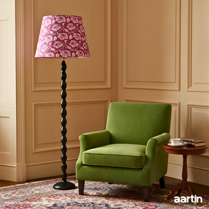 AARTIN RIPPLE FLOOR LAMP IN WOOD WITH EBONY FINISH (BASE ONLY)