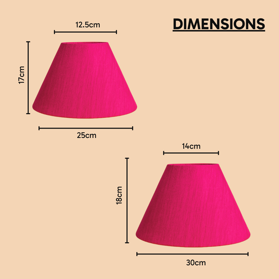 AARTIN EMPIRE ROLLED LAMPSHADE IN FUCHSIA SILK