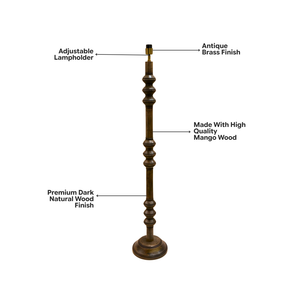 AARTIN Juno Wood Floor Lamp - Natural Wood Finish (Base Only)