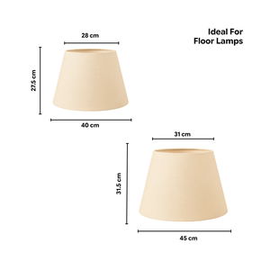 AARTIN Natural Linen Rolled Lampshade - Straight Empire ( Shade Only )