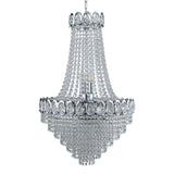 Louis Phillipe  11Lt Chandelier - Chrome Metal & Crystal - Comet Lighting