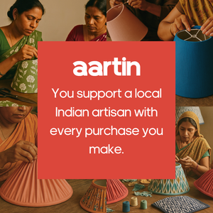 AARTIN 35 CM CORAL PINK IKAT STRAIGHT EMPIRE GATHERED LAMPSHADE IN COTTON