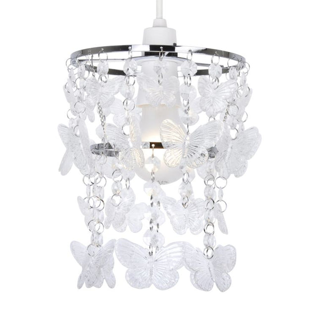 Pendant Shade Clear Acrylic Butterfly Design