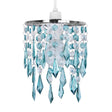 Pendant Shade Teal Clear Acrylic Droplets