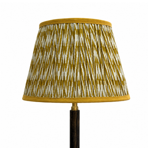 AARTIN 30 CM Mustard Yellow Chevrons Cotton Lampshade - Straight Empire ( Shade Only )