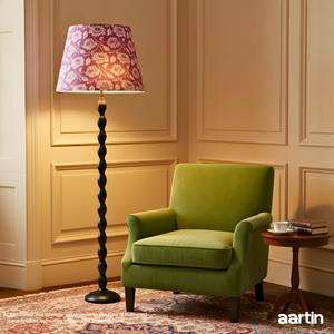 AARTIN RIPPLE FLOOR LAMP IN WOOD WITH EBONY FINISH (BASE ONLY)