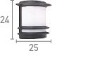 Searchlight Stroud Black Outdoor Post Light Polycarbonate Diffuser