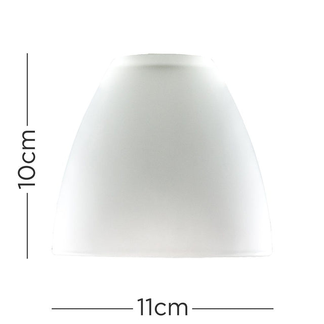 3 White Glass Shades Dome Shaped