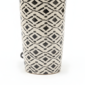 AARTIN Willow Ceramic Table Lamp - Ikat Pattern ( Base Only )