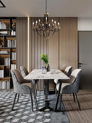 Belfry 9Lt Pendant - Dark Bronze & Brown Metal - Comet Lighting