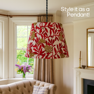 AARTIN 40 CM MAPLE BLOSSOM STRAIGHT EMPIRE ROLLED LAMPSHADE IN COTTON