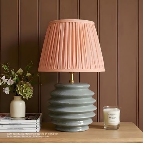 AARTIN Light Pink Silk Lampshade - Straight Empire ( Shade Only )