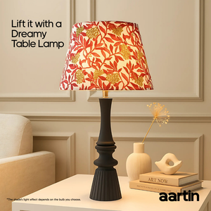 AARTIN 40 CM MAPLE BLOSSOM STRAIGHT EMPIRE ROLLED LAMPSHADE IN COTTON