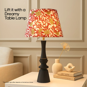 AARTIN 40 CM MAPLE BLOSSOM STRAIGHT EMPIRE ROLLED LAMPSHADE IN COTTON