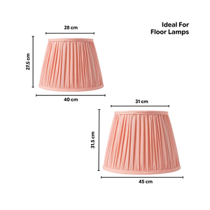 AARTIN Light Pink Silk Lampshade - Straight Empire ( Shade Only )