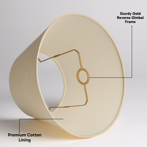 AARTIN 40 CM MAPLE BLOSSOM STRAIGHT EMPIRE ROLLED LAMPSHADE IN COTTON