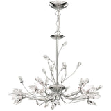 Hibiscus 5Lt Ceiling Pendant - Chrome & Clear Glass - Comet Lighting