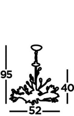 Hibiscus 5Lt Ceiling Pendant - Chrome & Clear Glass - Comet Lighting