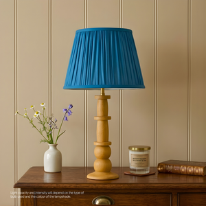 AARTIN Blue Silk Lampshade - Straight Empire ( Shade Only )